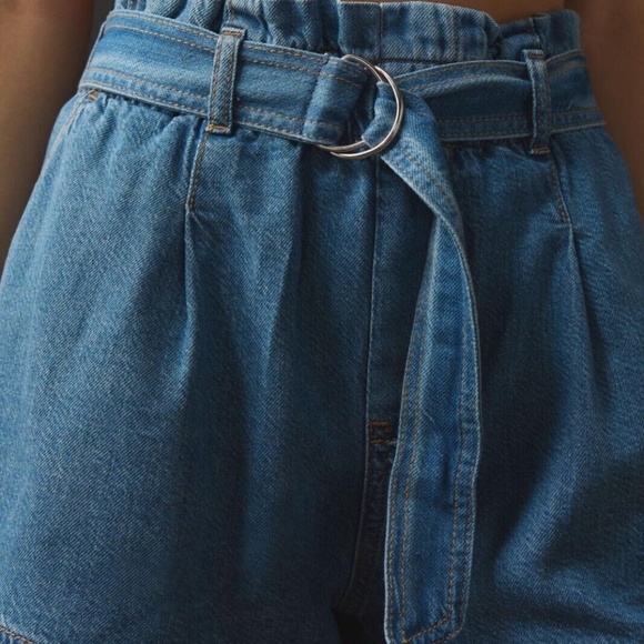 NWT Anthroplogie Pilcro Paperbag Denim Shorts XL - Picture 2 of 4